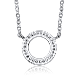 Circle Silver Necklace SPE-3307